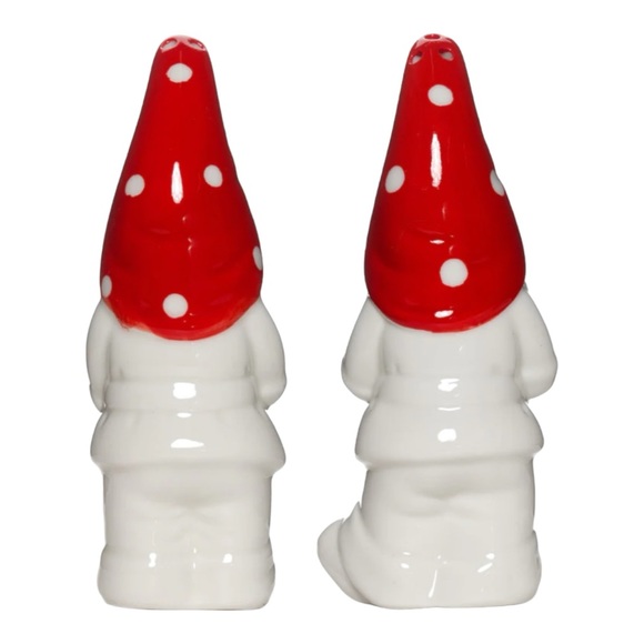 Red and White Garden Gnome -Salt and Pepper Shakers by Streamline Imagined 5” - Picture 3 of 6